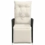 Garden recliner with black synthetic rattan cushions by vidaXL, Garden chairs - Ref: Foro24-365659, Price: 118,40 €, Discount: %