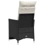 Garden recliner with black synthetic rattan cushions by vidaXL, Garden chairs - Ref: Foro24-365659, Price: 118,40 €, Discount: %
