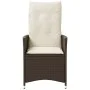 Sillones reclinables jardín con cojines marrones 2 uds ratán PE de vidaXL, Sillas de jardín - Ref: Foro24-365646, Precio: 250...