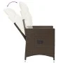 Sillones reclinables jardín con cojines marrones 2 uds ratán PE de vidaXL, Sillas de jardín - Ref: Foro24-365646, Precio: 250...