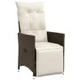 Sillones reclinables jardín con cojines marrones 2 uds ratán PE de vidaXL, Sillas de jardín - Ref: Foro24-365667, Precio: 226...