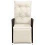 Garden recliners with brown cushions 2 pcs PE rattan by vidaXL, Garden chairs - Ref: Foro24-365667, Price: 240,43 €, Discount: %