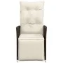 Sillones reclinables jardín con cojines marrones 2 uds ratán PE de vidaXL, Sillas de jardín - Ref: Foro24-365667, Precio: 226...