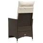 Sillones reclinables jardín con cojines marrones 2 uds ratán PE de vidaXL, Sillas de jardín - Ref: Foro24-365667, Precio: 226...