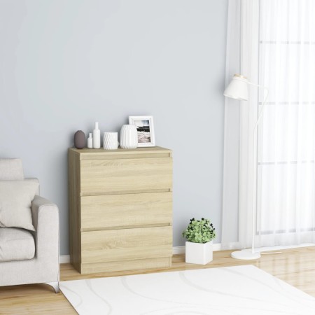 Aparador de madera contrachapada color roble Sonoma 60x35x76 cm de vidaXL, Aparadores - Ref: Foro24-801385, Precio: 79,12 €, ...
