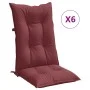 Kissen für Hochlehner-Stühle, 6 Stück, Stoff in Rotwein-Melange. von vidaXL, Kissen für Stühle und Sofas - Ref: Foro24-400237...