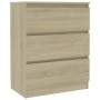 Aparador de madera contrachapada color roble Sonoma 60x35x76 cm de vidaXL, Aparadores - Ref: Foro24-801385, Precio: 79,12 €, ...