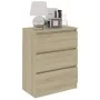 Aparador de madera contrachapada color roble Sonoma 60x35x76 cm de vidaXL, Aparadores - Ref: Foro24-801385, Precio: 78,00 €, ...