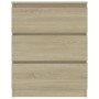 Aparador de madera contrachapada color roble Sonoma 60x35x76 cm de vidaXL, Aparadores - Ref: Foro24-801385, Precio: 79,12 €, ...