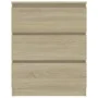 Aparador de madera contrachapada color roble Sonoma 60x35x76 cm de vidaXL, Aparadores - Ref: Foro24-801385, Precio: 78,00 €, ...