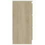 Aparador de madera contrachapada color roble Sonoma 60x35x76 cm de vidaXL, Aparadores - Ref: Foro24-801385, Precio: 79,12 €, ...