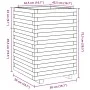 Jardinera madera maciza de pino marrón cera 50x50x72,5 cm de vidaXL, Maceteros y jardineras - Ref: Foro24-3282576, Precio: 18...