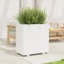 Jardinera de madera maciza de pino blanca 70x40x72 cm de vidaXL, Maceteros y jardineras - Ref: Foro24-3282630, Precio: 200,88...