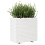 Jardinera de madera maciza de pino blanca 70x40x72 cm by vidaXL, Pots and planters - Ref: Foro24-3282630, Price: 203,50 €, Di...