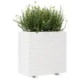 Jardinera de madera maciza de pino blanca 70x40x72 cm de vidaXL, Maceteros y jardineras - Ref: Foro24-3282630, Precio: 200,88...