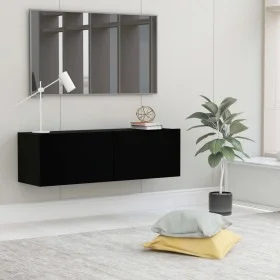 Mueble pared TV madera contrachapada roble negro 100x30x30 cm de vidaXL, Muebles TV - Ref: Foro24-801482, Precio: 67,82 €, De...