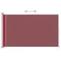Ausziehbare Seitenmarkise für Terrasse, rot, 220 x 300 cm von vidaXL, Sonnenschirme - Ref: Foro24-313428, Preis: 97,79 €, Rab...