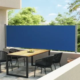 Retractable side awning for patio blue 140x600 cm by vidaXL, Umbrellas - Ref: Foro24-313371, Price: 125,76 €, Discount: %