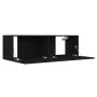 TV-Wandschrank aus schwarzem Eichensperrholz, 100 x 30 x 30 cm von vidaXL, TV-Möbel - Ref: Foro24-801482, Preis: 69,50 €, Rab...