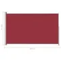 Retractable side awning for patio red 200x300 cm by vidaXL, Umbrellas - Ref: Foro24-313416, Price: 98,16 €, Discount: %