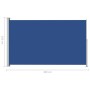 Ausziehbare Seitenmarkise für Terrasse blau 220x300 cm von vidaXL, Sonnenschirme - Ref: Foro24-313427, Preis: 97,02 €, Rabatt: %