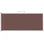 Toldo lateral retráctil para patio marrón 220x500 cm by vidaXL, Umbrellas - Ref: Foro24-313432, Price: 123,77 €, Discount: %