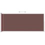Toldo lateral retráctil para patio marrón 220x500 cm by vidaXL, Umbrellas - Ref: Foro24-313432, Price: 127,46 €, Discount: %