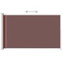 Toldo lateral retráctil para patio marrón 220x300 cm by vidaXL, Umbrellas - Ref: Foro24-313426, Price: 121,15 €, Discount: %