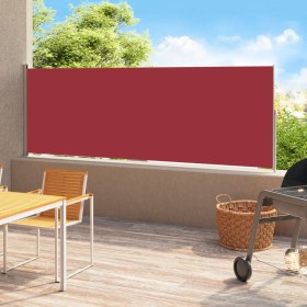 Toldo lateral retráctil para patio rojo 220x500 cm