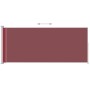 Toldo lateral retráctil para patio rojo 220x500 cm by vidaXL, Umbrellas - Ref: Foro24-313434, Price: 117,41 €, Discount: %