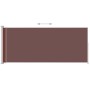 Einziehbarer seitlicher Markisenstoff für Terrasse in Braun, 200x500 cm. von vidaXL, Sonnenschirme - Ref: Foro24-313420, Prei...
