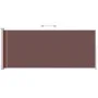 Toldo lateral retráctil para patio marrón 200x500 cm by vidaXL, Umbrellas - Ref: Foro24-313420, Price: 105,26 €, Discount: %