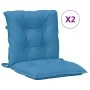 Low back chair cushions 2 units blue melange fabric 100x50x7 cm by vidaXL, Cushions for chairs and sofas - Ref: Foro24-400239...