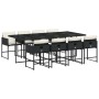 9-piece garden dining set and black synthetic rattan cushions by vidaXL, Garden sets - Ref: Foro24-3278045, Price: 523,18 €, ...