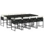 9-teiliges Garten-Essset und schwarze Kissen aus synthetischem Rattan von vidaXL, Gartensets - Ref: Foro24-3278045, Preis: 68...