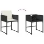 9-teiliges Garten-Essset und schwarze Kissen aus synthetischem Rattan von vidaXL, Gartensets - Ref: Foro24-3278045, Preis: 68...