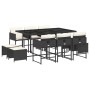 11-piece garden dining set with black synthetic rattan cushions by vidaXL, Garden sets - Ref: Foro24-3278093, Price: 473,86 €...