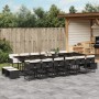 17-teiliges Gartenmöbel-Set mit schwarzen synthetischen Rattankissen von vidaXL, Gartensets - Ref: Foro24-3278129, Preis: 886...