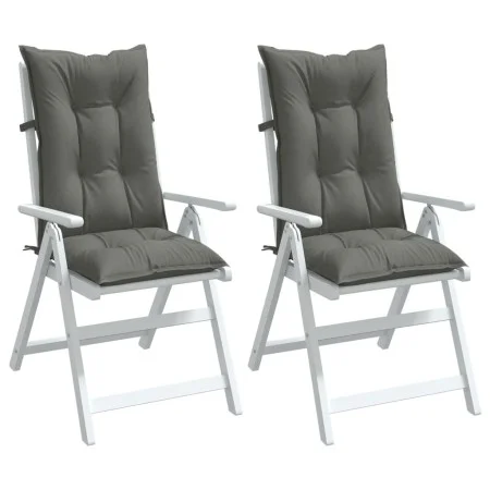 Kissen für Hochlehner-Stühle, 2 Stück, dunkelgraues Melange-Gewebe. von vidaXL, Kissen für Stühle und Sofas - Ref: Foro24-400...