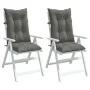 Kissen für Hochlehner-Stühle, 2 Stück, dunkelgraues Melange-Gewebe. von vidaXL, Kissen für Stühle und Sofas - Ref: Foro24-400...