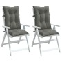 Kissen für Hochlehner-Stühle, 2 Stück, dunkelgraues Melange-Gewebe. von vidaXL, Kissen für Stühle und Sofas - Ref: Foro24-400...