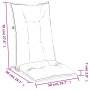 Kissen für Hochlehner-Stühle, 2 Stück, dunkelgraues Melange-Gewebe. von vidaXL, Kissen für Stühle und Sofas - Ref: Foro24-400...