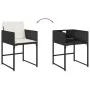 Gartenmöbel-Set, 5-teilig, mit schwarzen Polstern aus synthetischem Rattan von vidaXL, Gartensets - Ref: Foro24-3278021, Prei...