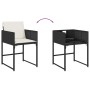 Gartenmöbel-Set, 5-teilig, mit schwarzen Polstern aus synthetischem Rattan von vidaXL, Gartensets - Ref: Foro24-3278021, Prei...