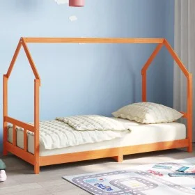Estructura de cama infantil madera de pino marrón cera 90x190cm by vidaXL, Cribs and beds for children - Ref: Foro24-847137, ...