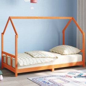 Kinderbettgestell aus Kiefernholz in brauner Wachsoptik, 90x190cm. von vidaXL, Kinderbetten und Betten für Kinder - Ref: Foro...