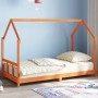 Estructura de cama infantil madera de pino marrón cera 90x190cm by vidaXL, Cribs and beds for children - Ref: Foro24-847137, ...