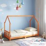 Estructura de cama infantil madera de pino marrón cera 90x190cm by vidaXL, Cribs and beds for children - Ref: Foro24-847137, ...