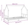 Estructura de cama infantil madera de pino marrón cera 90x190cm by vidaXL, Cribs and beds for children - Ref: Foro24-847137, ...
