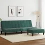 Zweiplätziges Schlafsofa mit dunkelgrünem Samt-Hocker. von vidaXL, Sofas - Ref: Foro24-3258094, Preis: 310,79 €, Rabatt: %